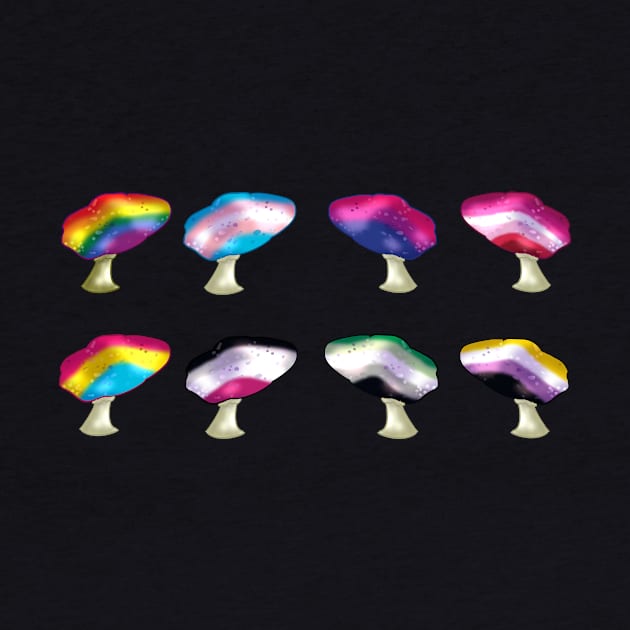 LGBTQ Pride Flag Mushroom Sticker Pack by YouAreValid